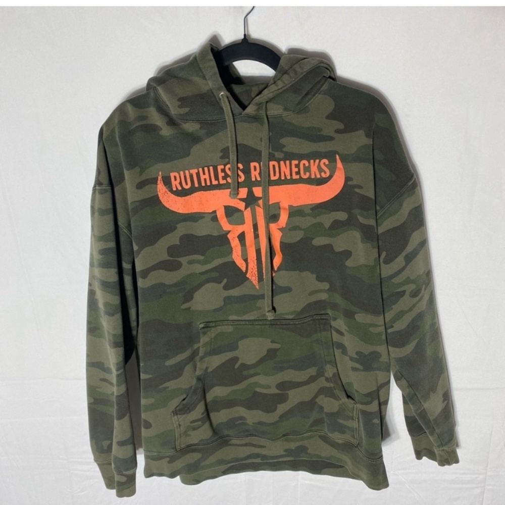 Ruthless Rednecks Green Camo Hoodie L